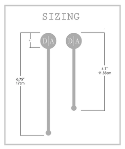 Étiquette nominative personnalisée en acrylique noir personnalisé Agitateurs de boissons de mariage Bâtonnets de cocktail Bâtonnets de cocktail initiaux - Product Image 2