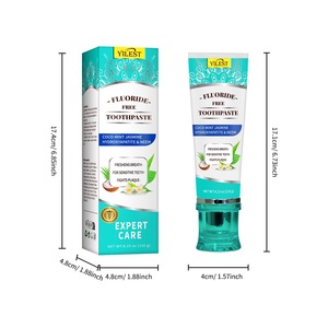 YILEST <span class=keywords><strong>Dentifrice</strong></span> à la menthe et à la noix de coco sans fluor 120g Nettoyage des <span class=keywords><strong>dents</strong></span> Renforcement Blanchiment - Product Image 4