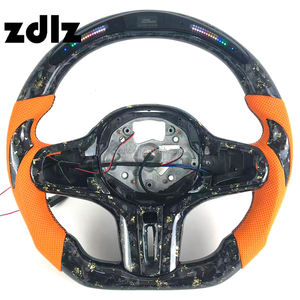 Volante in Pelle Traforata Arancione Personalizzato con Fibra di Carbonio Forgiata per <span class=keywords><strong>BMW</strong></span> G20 G30 G32 G38 <span class=keywords><strong>G11</strong></span> G12 Volante LED - Product Image 1