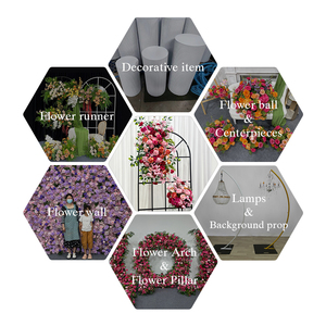 Arco Floral en Cascada Romántico y Cálido de Dos Piezas, Flor Artificial para Fiesta de Compromiso, Despedida de Soltera, Fondo para Fotomatón - Product Image 5