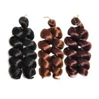 New Arrival Synthetic 12in Silky Italy Curl Loose Wave French Curl Spiral Curly Braiding Hair