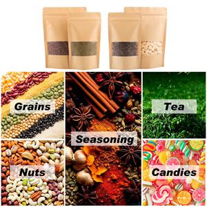 Resealable Sealable Zipper Lock Food Packaging Stand up <strong>Pouches</strong> Brown Kraft Paper Bags with Matte Window for Small Business - Product Image 6