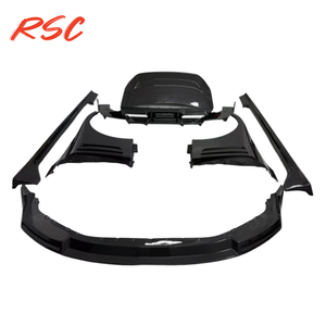 V phong cách khô sợi carbon phía trước môi phía sau khuếch tán bên váy bên Fender, phía sau thân cây khởi động nắp cho <span class=keywords><strong>BMW</strong></span> G87 M2 G42 cơ thể Kit - Product Image 2