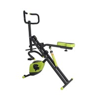 Appareil d'exercice de gymnastique à domicile pliable 2 en 1 avec vélo magnétique