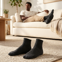 Chaussettes de sport mi-mollet en laine mérinos tissée personnalisées pour hommes et femmes, respirantes en coton, vente en gros