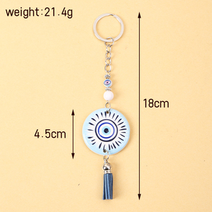 New Design <strong>2026</strong> Religious Modern Stylish Blue Eyes Durable Resin UV Printing Eco-Friendly SG Brand <strong>Keychain</strong> - Product Image 2