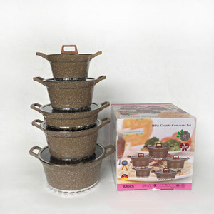 Juegos de Utensilios de Cocina de Granito de Alta Calidad, Ollas y Sartenes Antiadherentes de Mármol y Aluminio, Juego de Utensilios de Cocina al por Mayor - Product Image 3