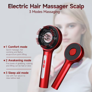Peigne à micro-courant sans fil étanche, nouveau masseur de cuir chevelu et applicateur d'huile capillaire, appareils de massage du cuir chevelu - Product Image 3