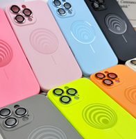 Casing ponsel TPU lembut warna permen pelindung lensa kamera untuk iPhone 17 Pro Max serat mikro fleksibel pengisian nirkabel casing ponsel