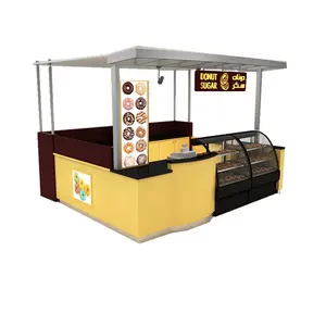China fornecedor rápido alimento rosquinha exibição kiosk com varejo rosquinha design kiosk para venda