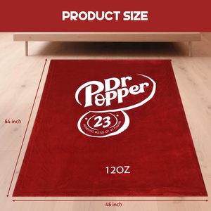 ผ้าห่มขนแกะสีแดงสองชั้นพิมพ์โลโก้คลาสสิก - Product Image 3