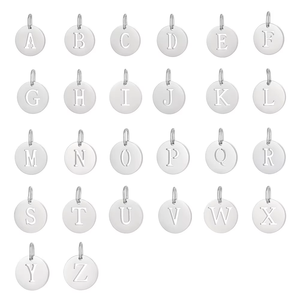 Dijes de Alfabeto en Forma de Disco de 12 mm |   Colgantes de Acero Inoxidable con Baño de Oro PVD de 18K con Letras Iniciales Recortadas de la A a la Z para la Creación de Joyas - Product Image 6