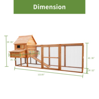 Meilleure vente en gros d'usine grand poulailler en bois imperméable personnalisé à l'eau à vendre