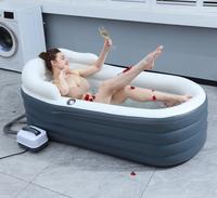Baignoire Spa Gonflable Avec Pompe À Air Électrique Thérapie Chaud-Froid Pvc Bain D'eau Chaude Portable spa Bain Portable