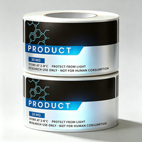 Etiquetas de Vinilo Resistentes al Calor con Textura Plateada, Personalizadas y de Primera Calidad, con Logotipo Imprimible en Dorado y Plateado para Péptidos de 3ml/5ml/10ml