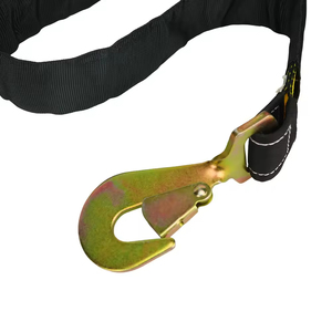 Sangle de remorquage robuste en polyester Winch Brother, sangle de récupération à bride en V, résistance à la rupture de 4400 LBS, 2" x 4", avec mousqueton - Product Image 2