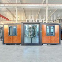 Maison préfabriquée en conteneur d'acier certifiée SAA, 2 chambres, kit de maison préfabriquée avec application commerciale, design extensible de luxe