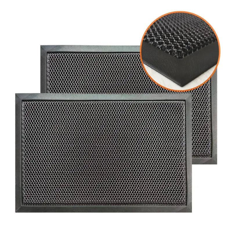 Polyester Material Welcome Entry Elastic outdoor Rubber Doormat