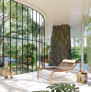 Steel <b>Framed</b> Fixed Window | Architectural Glass Curved Design - Product Image 4