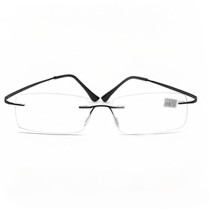 <span class=keywords><strong>Gafas</strong></span> de Lectura de Alta Calidad para Hombre y Mujer, Montura Metálica Cuadrada sin Aro, Anti Luz Azul, para <span class=keywords><strong>Presbicia</strong></span> - Product Image 3