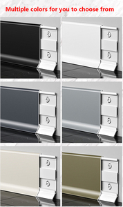 Prix de gros Clip de ligne de plinthe murale H40/60/80mm Diverses plinthes de sol en métal Profil en aluminium Bande de décoration linéaire - Product Image 3