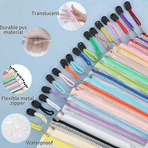 Bán Hot B4 Zip ví và rõ ràng B4 Zip khóa tài liệu thư mục da và PP nhựa lưới dây kéo túi zippered tập tin thư mục - Product Image 6