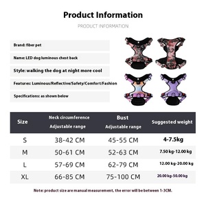 Pettorina per Cani Personalizzabile 2025 con LOGO, Tattica, di Sicurezza, con Luce LED, Imbottita in Nylon, Ricaricabile USB, per Cani di Taglia Grande - Product Image 4