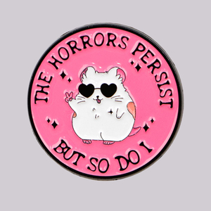 Broche en émail mignonne Hamster, épingles de revers, badges, accessoires vestimentaires, bijoux motivants, cadeau pour les guerriers de la santé mentale - Product Image 1