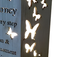 Boîte en bois avec veilleuse LED, bois massif, gravure personnalisée, veilleuse photo, OEM/ODM disponible, taille et forme personnalisables
