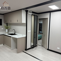 Fabricant chinois de maison préfabriquée extensible de 20 pieds avec structure en acier galvanisé à panneaux sandwich, assemblage rapide