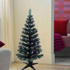 Pre-lit 4FT Green PVC Artificial Fiber Optic Christmas <b>Tree</b> Color-Changing <b>LED</b> <b>Lights</b> Eco-Friendly Festive Decor for Home - Product Image 4