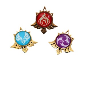Broche de costume de cosplay de personnage Wowei Genshin Impact, Genshin Impact Geo <span class=keywords><strong>Electro</strong></span> Pyro Dendro Hydro Cryo Anemo - Product Image 6