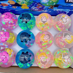 Hapu Nhà Máy 6.5Cm LED Ánh Sáng Phim Hoạt Hình Cô Gái Float Đàn Hồi Bóng Trẻ Em Đèn Flash Đồ Chơi Phim Hoạt Hình Ribbon Nước Đàn Hồi Bóng - Product Image 5