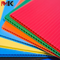 Feuilles de plastique ondulé en coroplast de couleur personnalisée, légères, de 3 mm à 4 mm d'épaisseur, imperméables, en PP, impression sérigraphique