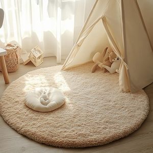 CR salon et chambre tapis rond haute pile fait à la <span class=keywords><strong>machine</strong></span> tapis cheveux longs lavable pour salon ou chambre - Product Image 4