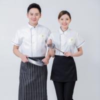 Professionnel Hommes Restaurant Bar Uniformes À Manches Courtes Cuisine Cuisine Travail Manteaux Restauration Serveur Salopette Tenue pour Chefs