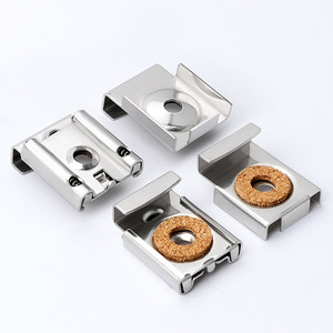 Stainless Steel Mirror Holder <b>Square</b> Screw In For Bathroom Glass Mirror 4-6mm Corrosion Prevention - Product Image 1