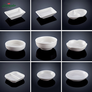 Bols à sauce en céramique blanche unie, logo personnalisé, plats et assiettes pour sauce soja et vinaigre, pour hôtels et restaurants, vente en ligne - Product Image 2