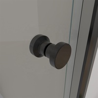 Kamar Mandi Geser Berbingkai Aluminium untuk Proyek Hotel, Kaca Tempered Bening, Kabin Mandi Ukuran Khusus