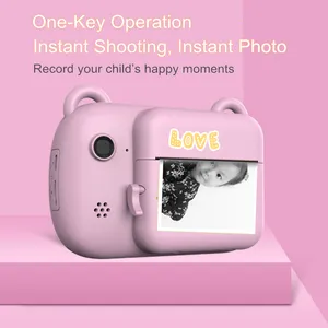 ילדים מיידי הדפסת מצלמה עבור תינוק בנים בנות 1080p HD מיני מצלמה עם תרמית תמונה נייר צעצועי דיגיטלי מצלמה מתנות צעצועים