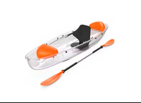 Vente flash Kayak transparent en plastique pour sports nautiques en plein air, kayak d'eau claire