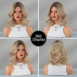 <span class=keywords><strong>Perruque</strong></span> <span class=keywords><strong>grise</strong></span> naturelle bouclée et ondulée avec frange, perruques synthétiques blondes grises ombrées Black friday Costume d'<span class=keywords><strong>Halloween</strong></span> Cheveux longs aux épaules - Product Image 6