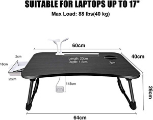 Vekin Möbel Familien bett Laptop Mini Computer Schreibtische Nacht faltbare Laptop Tablett Tisch Computer Schreibtisch für Home Office - Product Image 4