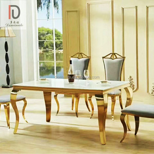 Marble Top Centre <strong>Table</strong> Living Room Furniture <strong>square</strong> <strong>Dining</strong> Stainless Steel <strong>Table</strong> with 6 Chairs - Product Image 5