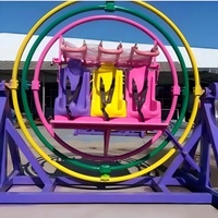Tours d'attractions rotatifs anneau spatial 3D manèges de terrain de jeu manèges gyroscope humain à 6 places à vendre