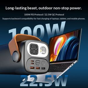 60000mAh屋外用パワーバンク 100W急速充電 Type-C LEDディスプレイ キャンプ、ハイキング、緊急時、CPAPバッテリー用 - Product Image 2