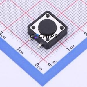 TC-06121-043E Tactile Switch SMD-4P,12x12mm Switch Single Pole Single Throw Round Button 2.5N 12mm - Product Image 1