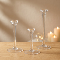 Transparenter Acryl-Kerzenständer Hohe Tischdekoration Mehrköpfige Kandelaber Hochzeits-Kerzenhalter für Restaurant-Haupttisch-Dekoration