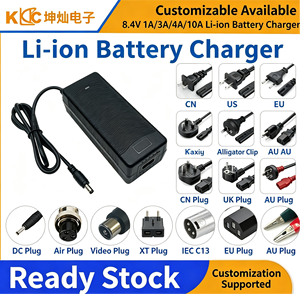 เครื่องชาร์จแบตเตอรี่ลิเธียมไอออน 8.4V ปลั๊กไฟ AC ปรับแต่งได้ สำหรับชาร์จแบตเตอรี่ลิเธียมแพ็ค 2 เซลล์ - Product Image 3
