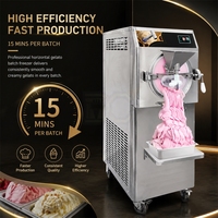 Machine à glace dure professionnelle 27L pour la fabrication de gelato et de crème glacée italienne, prix usine